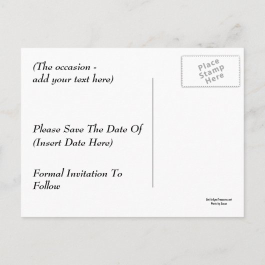 Carte Postale Faire-part Enregistrer La Date Orange Flower Photocard Postca (Dos)