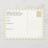 Carte Postale Faire-part enregistrer la date passeport mariage (Dos)