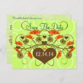 Carte Postale Faire-part Enregistrer la date -Pépites avec une bordure (Devant / Derrière)