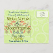 Carte Postale Faire-part Enregistrer la date -Pépites avec une bordure (Dos)