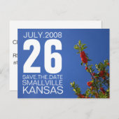 Carte Postale Faire-part Enregistrer la date personnalisable Berry (Devant / Derrière)