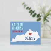 Carte Postale Faire-part Enregistrer la date - Personnalisable - Kentucky (Debout devant)