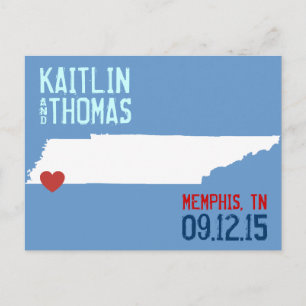 Carte Postale Faire-part Enregistrer la date - Personnalisable - Tennessee