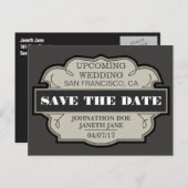 Carte Postale Faire-part Enregistrer la date personnalisée (Devant / Derrière)