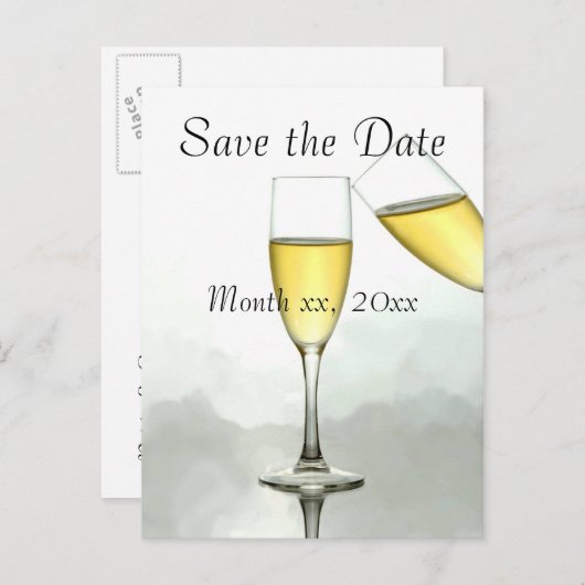 Carte Postale Faire-part Enregistrer la date personnalisée (Devant / Derrière)