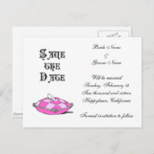 Carte Postale Faire-part Enregistrer la date personnalisée Cendrillon sur r (Devant / Derrière)