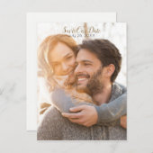 Carte Postale Faire-part Enregistrer la date photo complète Image Rustique  (Devant / Derrière)