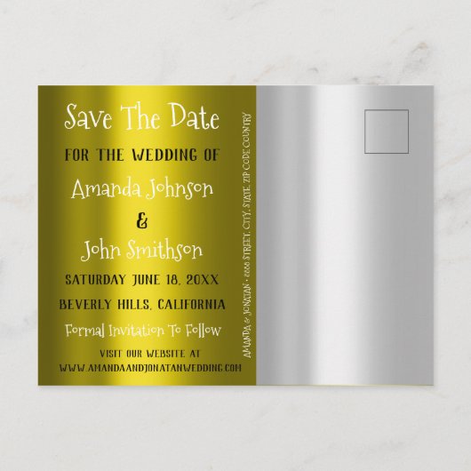 Carte Postale Faire-part Enregistrer la date Photo Doodle Fiançailles Mouta (Dos)