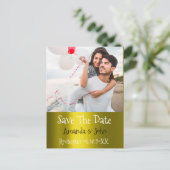 Carte Postale Faire-part Enregistrer la date Photo Doodle Fiançailles Mouta (Debout devant)