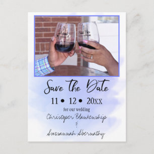 Carte Postale Faire-part Enregistrer La Date Photo Personnalisée Mariage Si