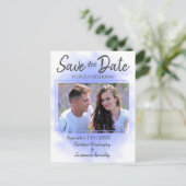 Carte Postale Faire-part Enregistrer La Date Photo Personnalisée Mariage Si (Debout devant)