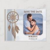 Carte Postale Faire-part Enregistrer la date Photo QR Code Dreamcatcher Car (Devant)