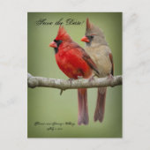 Carte Postale Faire-part Enregistrer la date pour notre paire Mariage/Cardi (Devant)