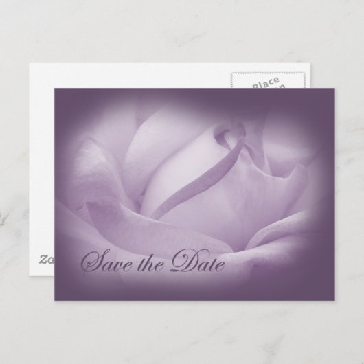 Carte Postale Faire-part Enregistrer la date - Purple Passion (Devant / Derrière)