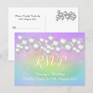 Carte Postale Faire-part Enregistrer la date RAINBOW Ballons Toutes les Occ