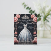 Carte Postale Faire-part Enregistrer la date/ Réservation Quinceañera Espag (Debout devant)