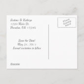 Carte Postale Faire-part Enregistrer la date, rouge (Dos)