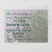 Carte Postale Faire-part Enregistrer La Date Sage Hearts - (Dos)