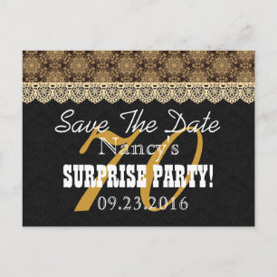 Carte Postale Faire-part Enregistrer la date SURPRISE 70e anniversaire N02C