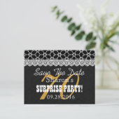 Carte Postale Faire-part Enregistrer la date SURPRISE 70e anniversaire P03C (Debout devant)