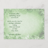 Carte Postale Faire-part Enregistrer la date - Vert (Dos)