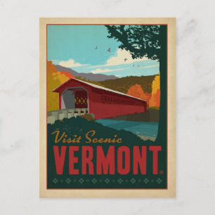 Carte Postale Faire-part Enregistrer la date -Visiter le Vermont Pittoresqu