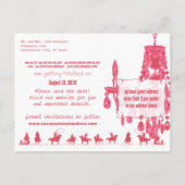 Carte Postale Faire-part Enregistrer la date Western Rose Cowboy Casquette  (Dos)