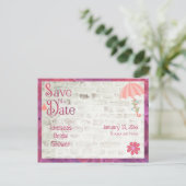 Carte Postale Faire-part Enregistrer la Fête des mariées de date (Debout devant)