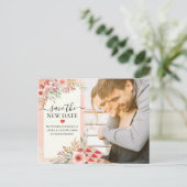Carte Postale Faire-part Enregistrer la nouvelle date Chic Mariage Postpone (Debout devant)