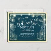 Carte Postale Faire-part Enregistrer la nouvelle date Mariage Postponement (Devant / Derrière)