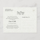 Carte Postale Faire-part Enregistrer la nouvelle date Mariage Postponement (Dos)