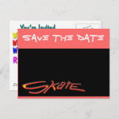 Carte Postale Faire-part Enregistrer La Patinée De Date (Devant / Derrière)