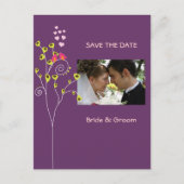 Carte Postale Faire-part Enregistrer la photo de date, inséparables (Devant)