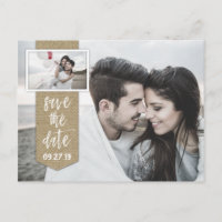 Enregistrer la photo de date Mariage rustique toil