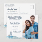 Carte Postale Faire-part Enregistrer la photo de la date (Devant / Derrière)