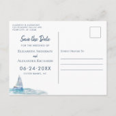 Carte Postale Faire-part Enregistrer la photo de la date (Dos)