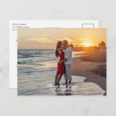 Carte Postale Faire-part Enregistrer la photo Mariage date (Devant / Derrière)