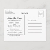 Carte Postale Faire-part Enregistrer la photo Mariage date (Dos)