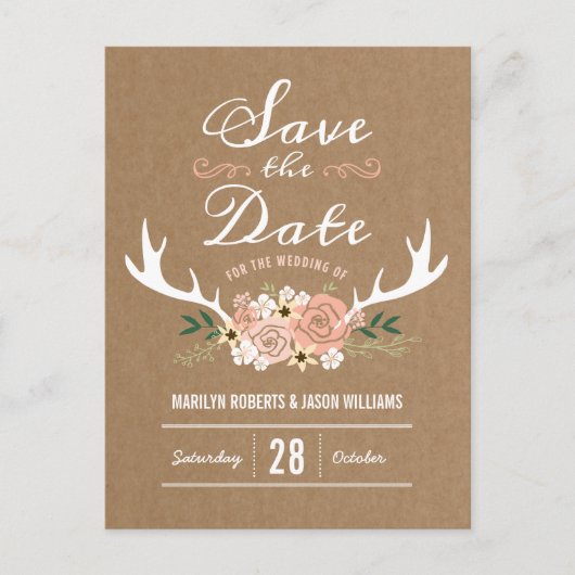 Carte Postale Faire-part Enregistrer l'analyseur de dates (Devant)