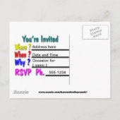 Carte Postale Faire-part Enregistrer le barbecue de date (Dos)