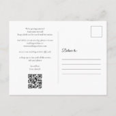 Carte Postale Faire-part Enregistrer le code QR Gold Heart Date Calendar (Dos)