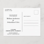 Carte Postale Faire-part Enregistrer le Mariage Date Chien (Dos)