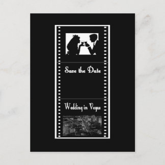 Carte Postale Faire-part Enregistrer le Mariage de date dans Vegas Postcard