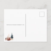 Carte Postale Faire-part Enregistrer le script de date Rustic Woodland Flor (Dos)