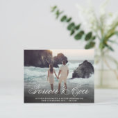 Carte Postale Faire-part Enregistrer le script photo Mariage Date Forever & (Debout devant)