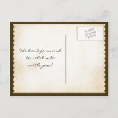 Carte Postale Faire-part enregistrer les tickets de date ZOO SAFARI (Dos)