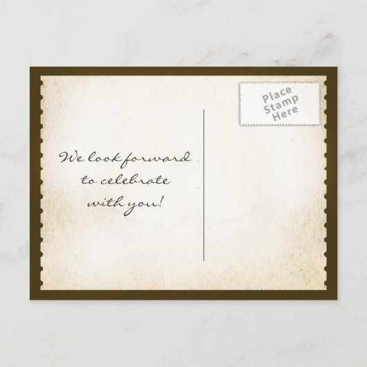 Carte Postale Faire-part enregistrer les tickets de date ZOO SAFARI (Dos)