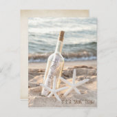 Carte Postale Faire-part Enregistrer l'étoile de mer Date et le message dan (Devant / Derrière)