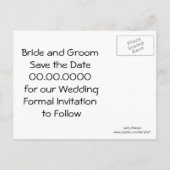 Carte Postale Faire-part Enregistrer l'événement Date et le Mariage (Dos)