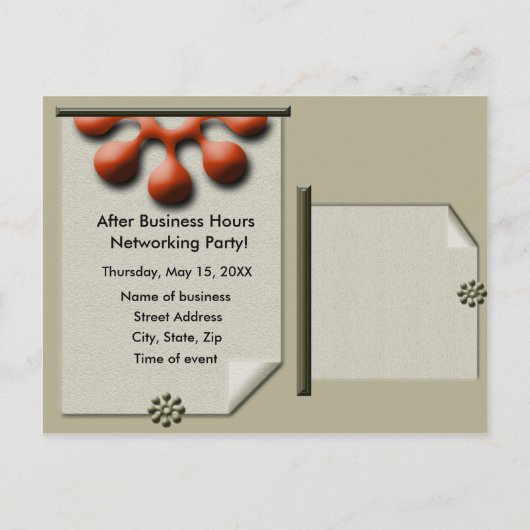 Carte Postale Faire-part Enregistrer L'Invitation De Notification D'Événeme (Dos)